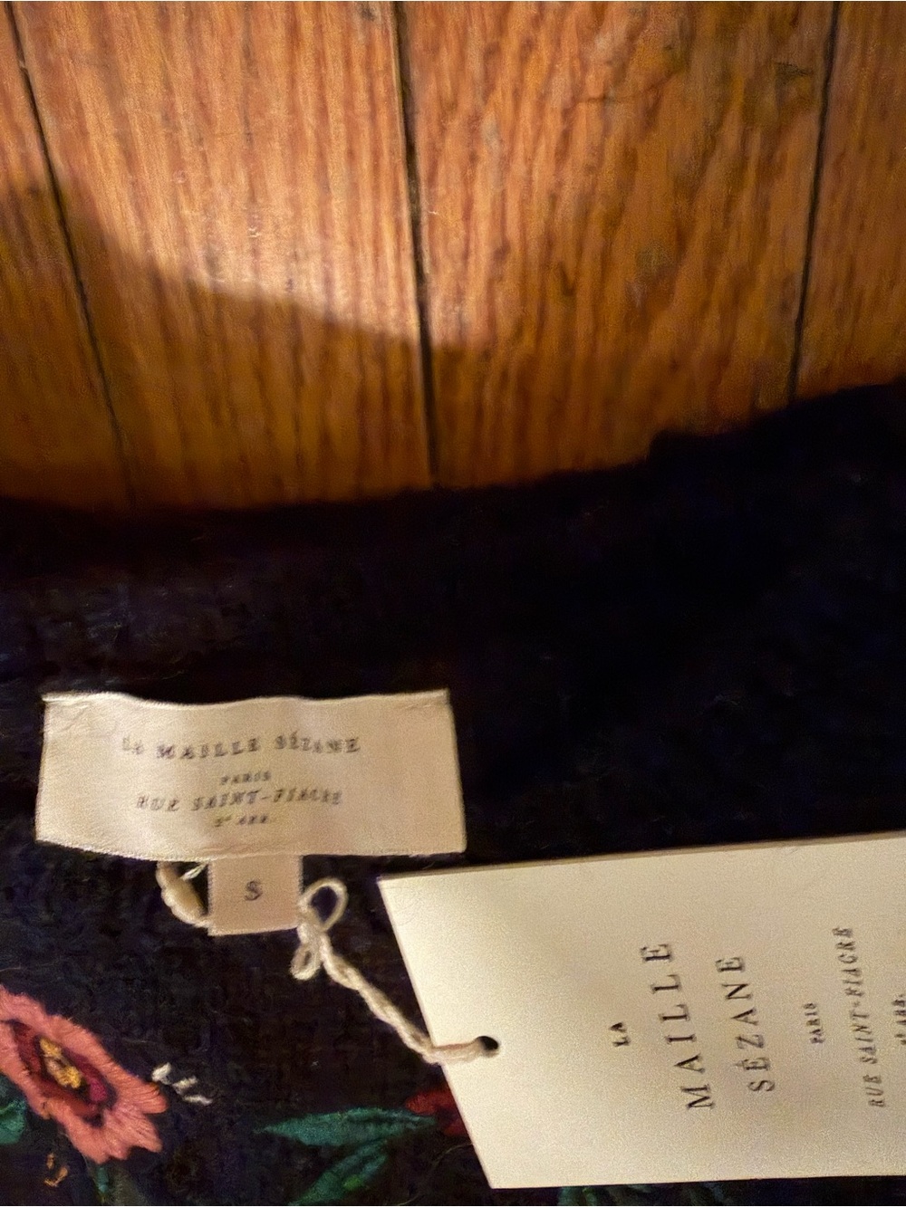 NWT Sezane Pam jumper in Marine Floral Embroidery - Picture 5 of 8